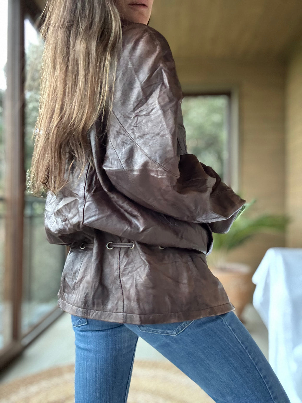 Chaqueta cuero legítimo 1