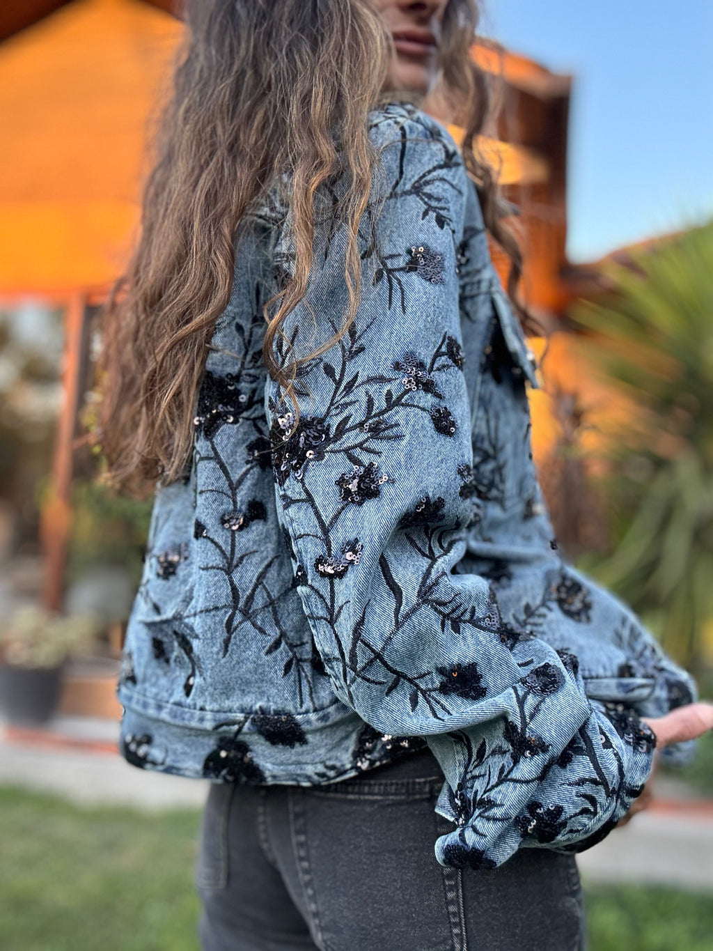 Chaqueta bordada lentejuelas