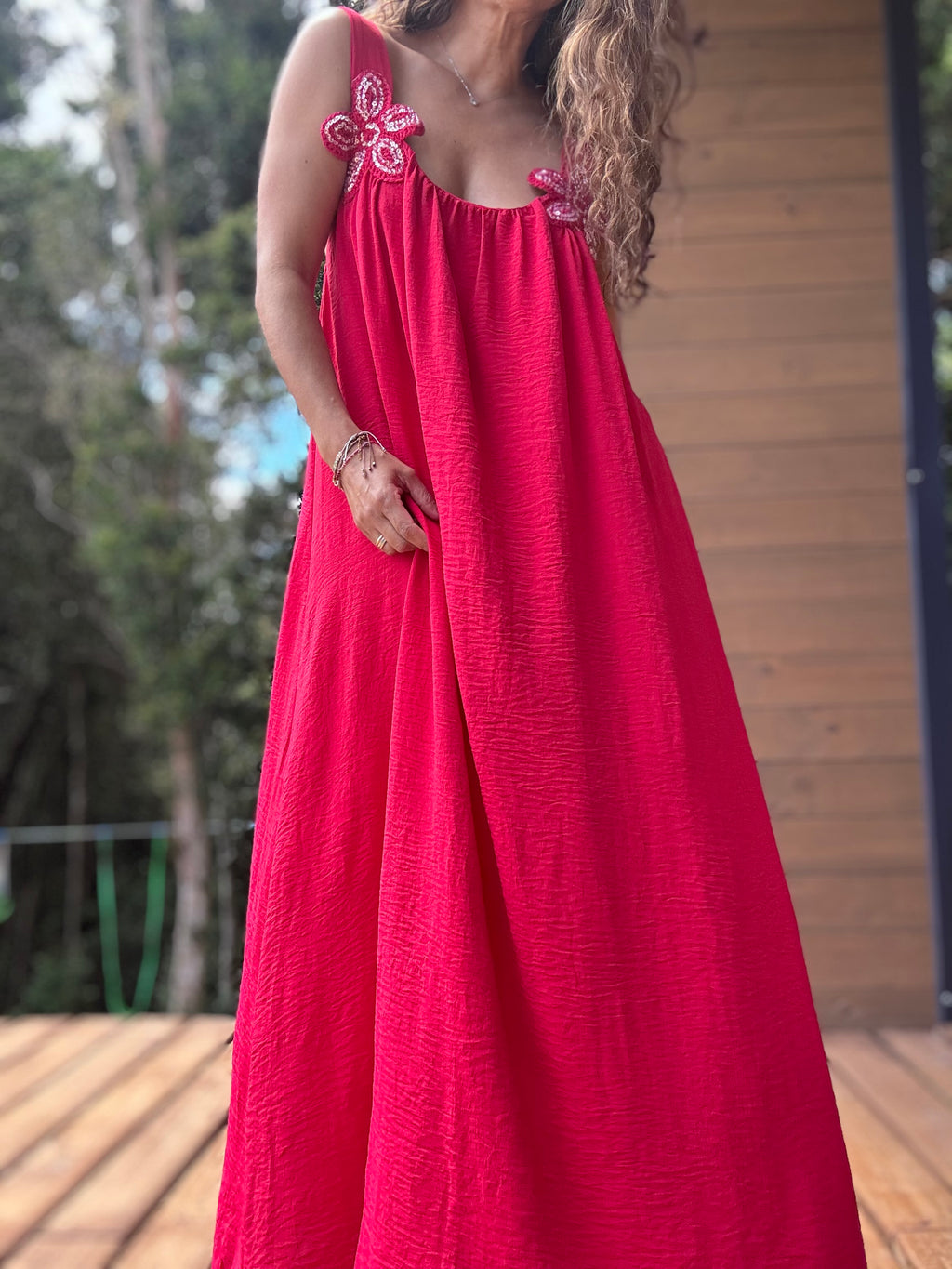 Vestido Flor rojo