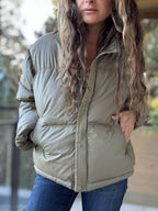Parka impermeable verde