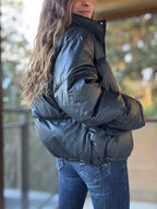 Parka impermeable negro