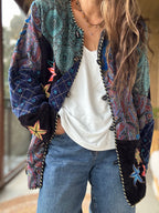 Chaqueta Patchwork con bordados única