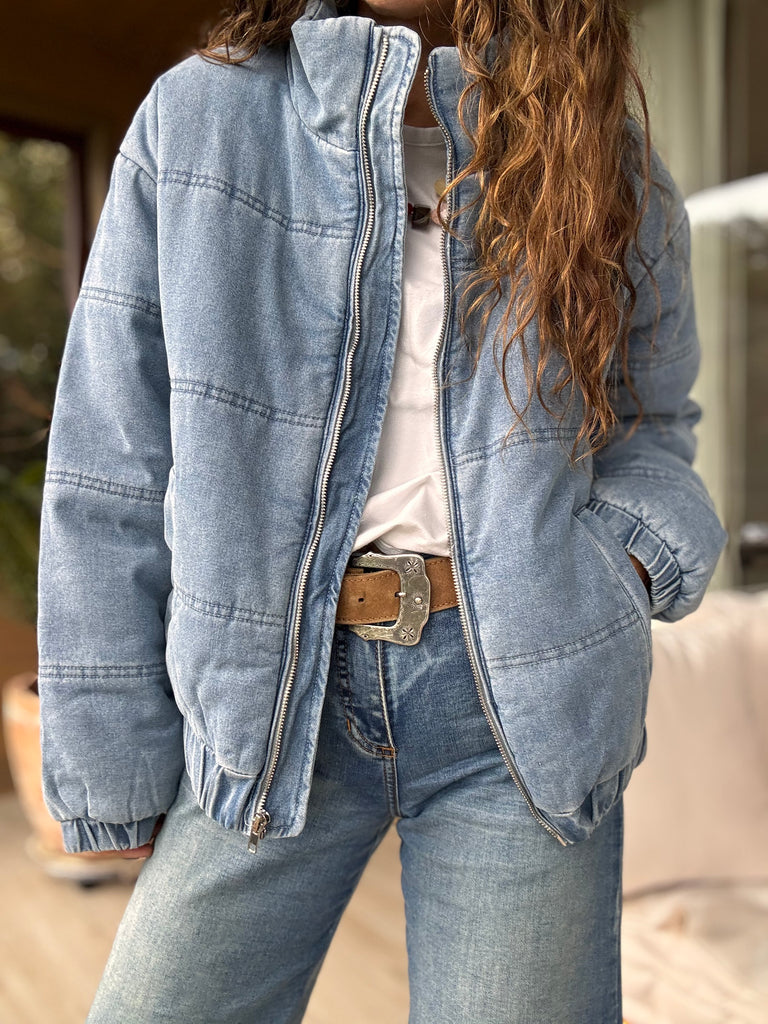 Chaqueta jeans acolchada