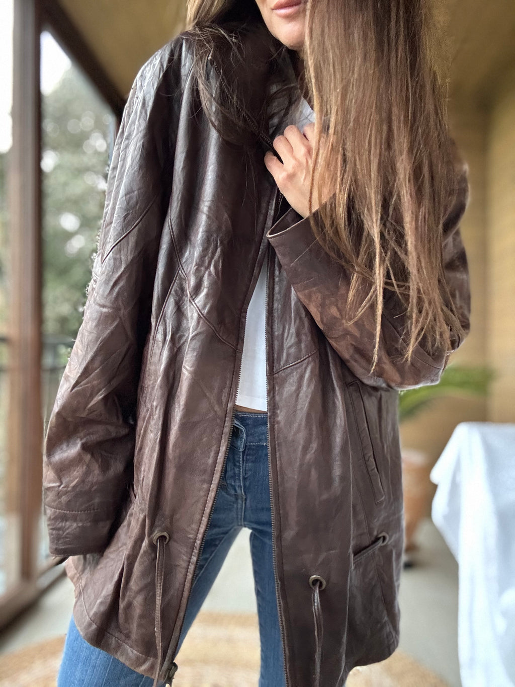 Chaqueta cuero legítimo 1