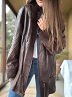 Chaqueta cuero legítimo 1