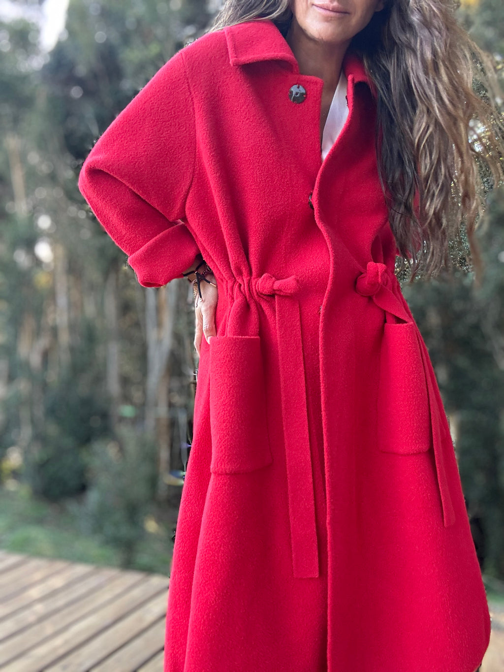 Abrigo Mery rojo