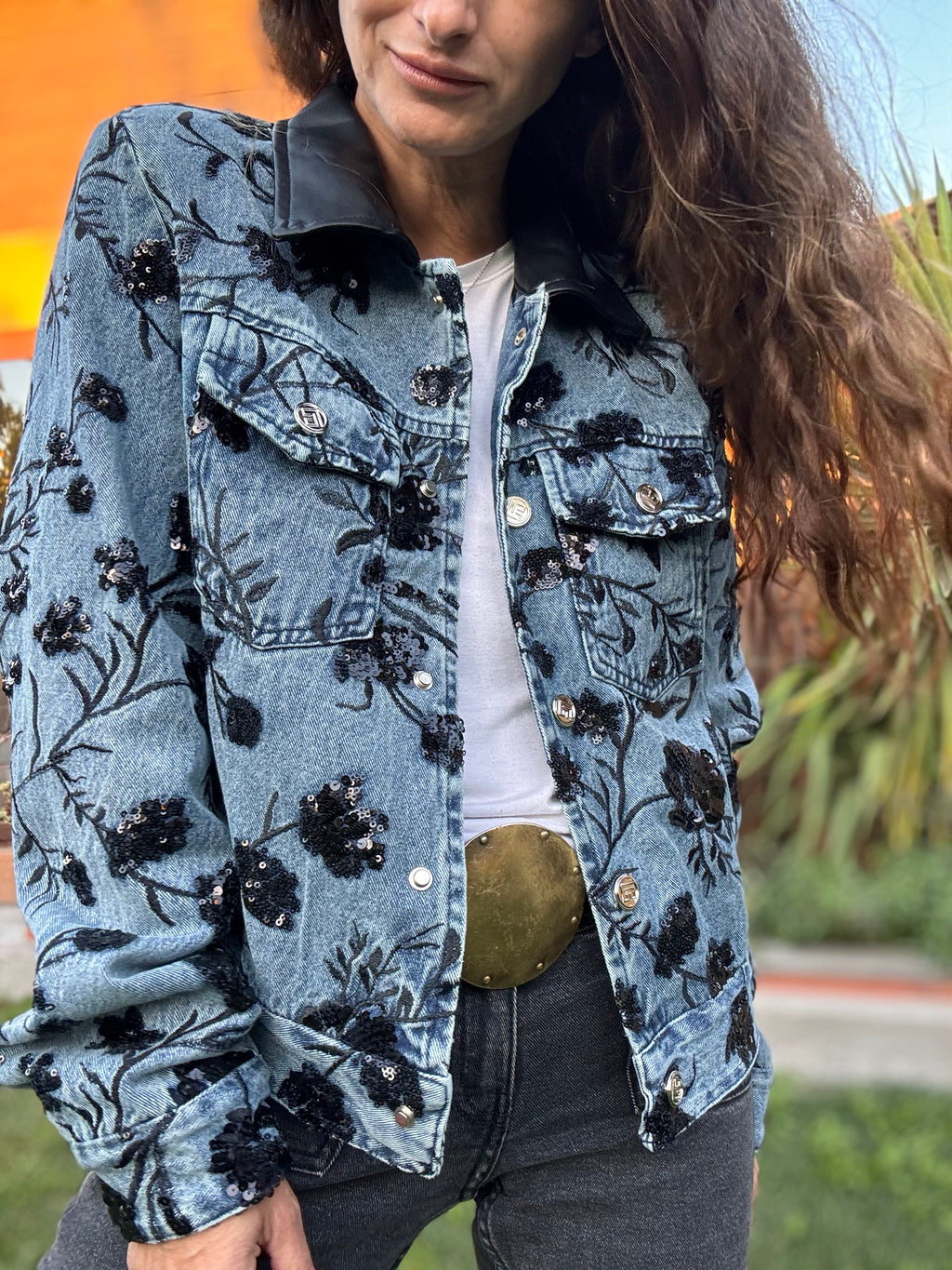 Chaqueta bordada lentejuelas