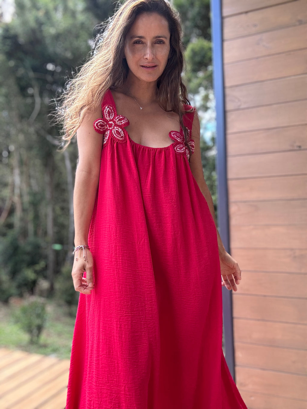 Vestido Flor rojo