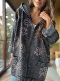 Chaqueta jeans tachas brillo negro