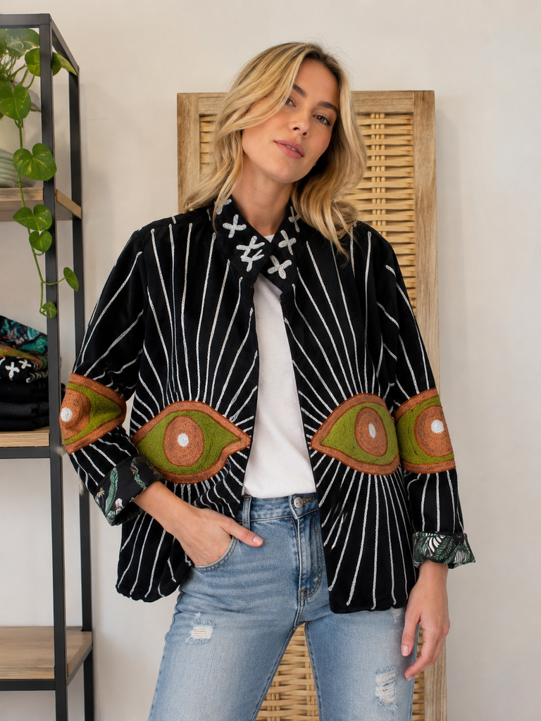 Chaqueta terciopelo ojo