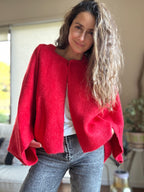 Capa lana rojo