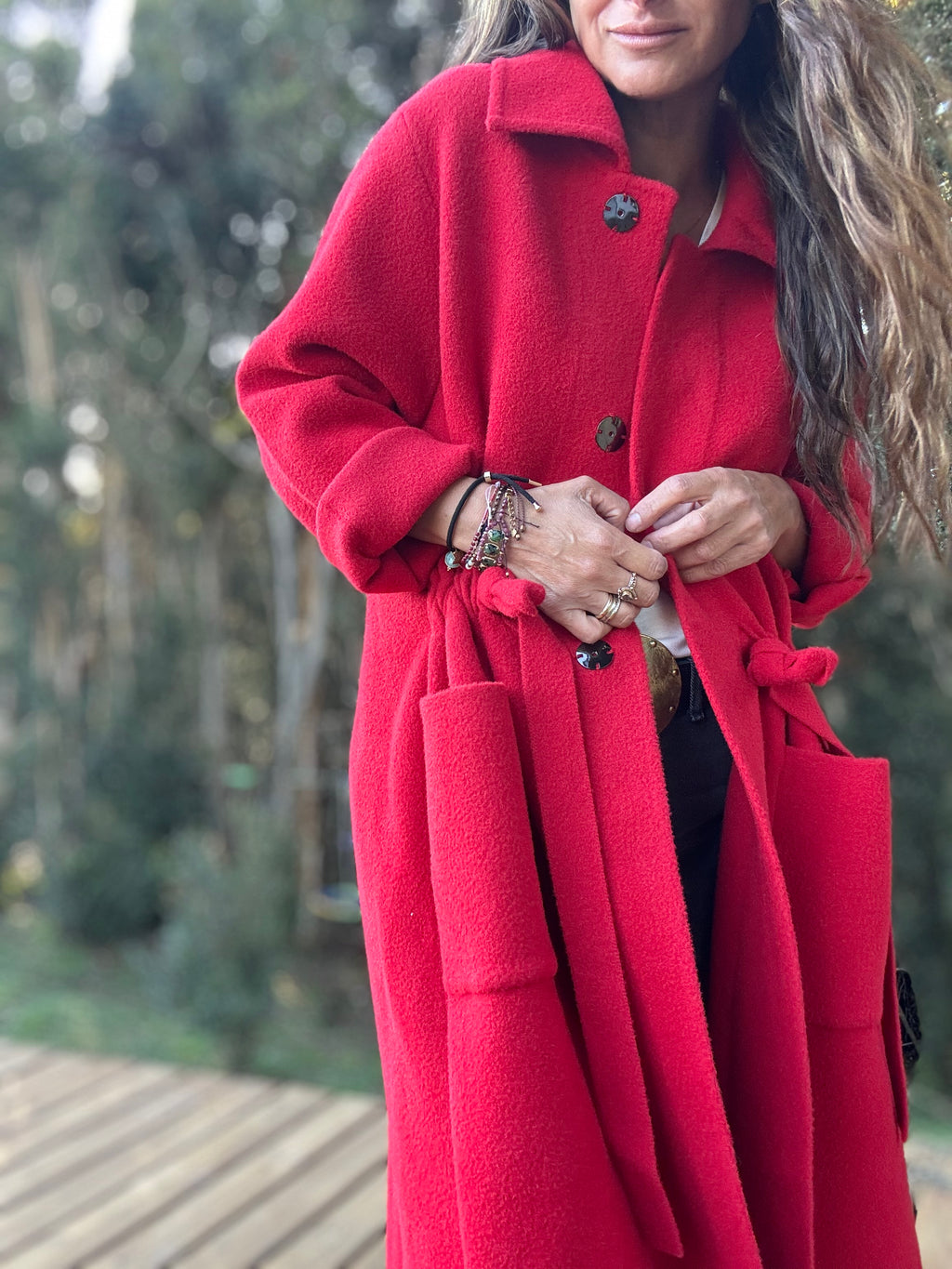 Abrigo Mery rojo