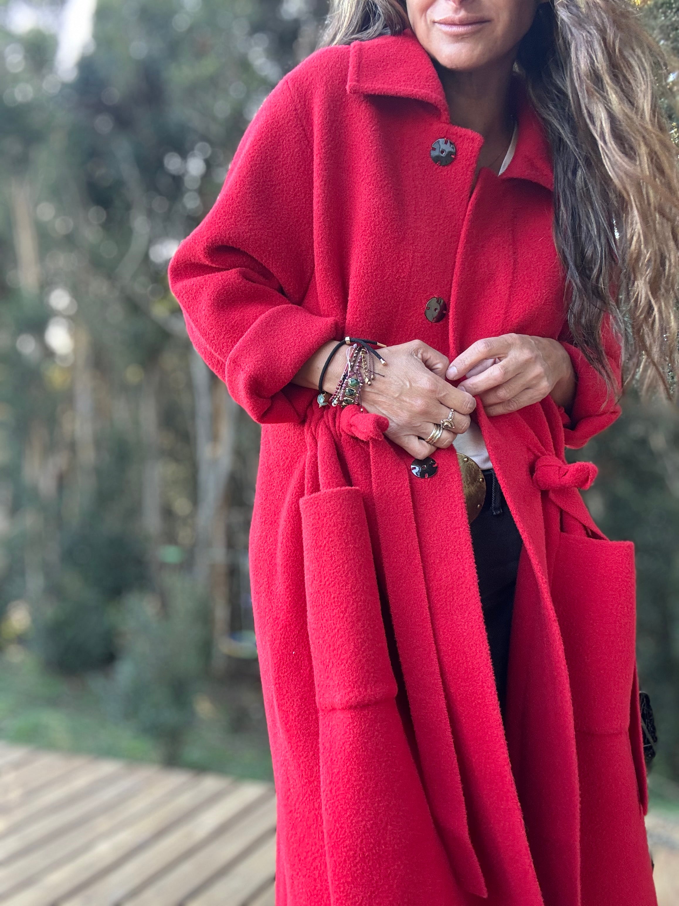 Abrigo Mery rojo