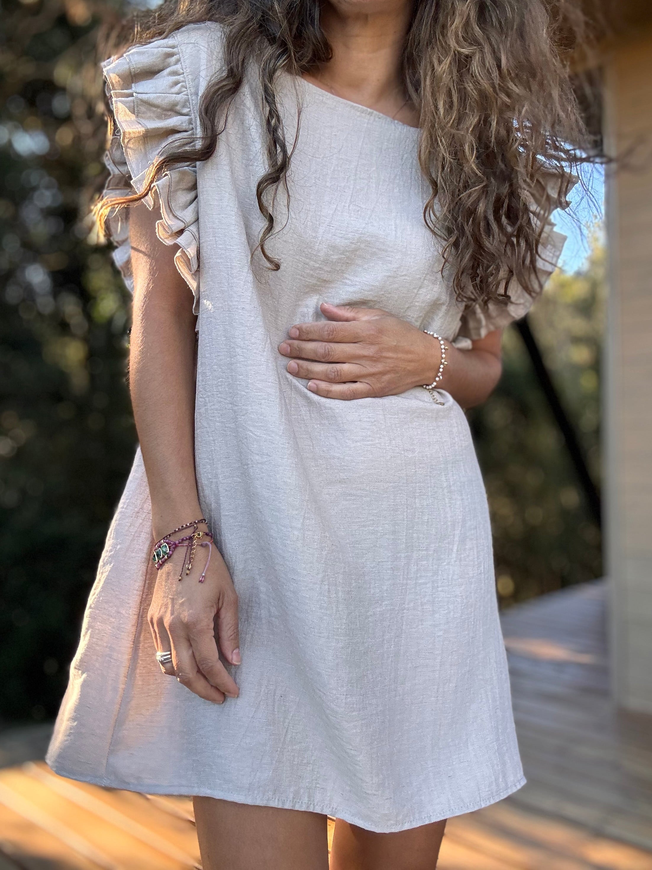 Vestido Elisa crudo - Exclusivo CYRA