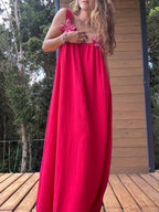 Vestido Flor rojo