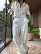 Conjunto bordado blanco