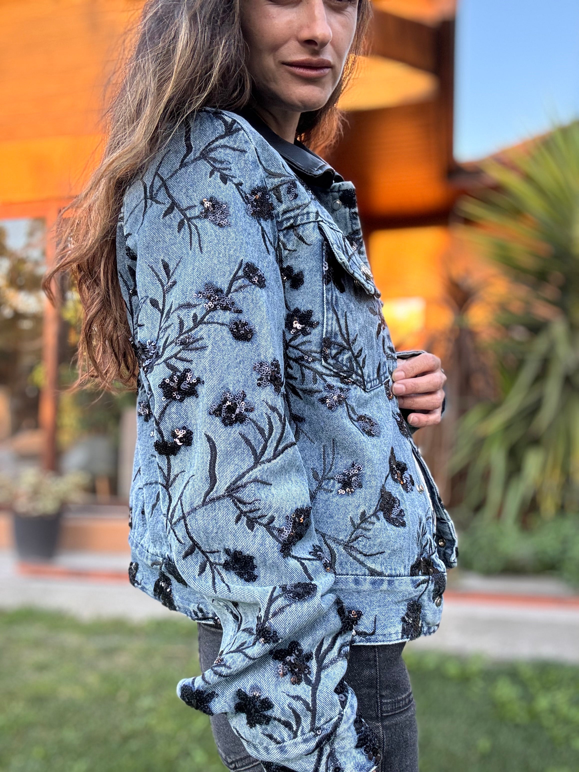 Chaqueta bordada lentejuelas