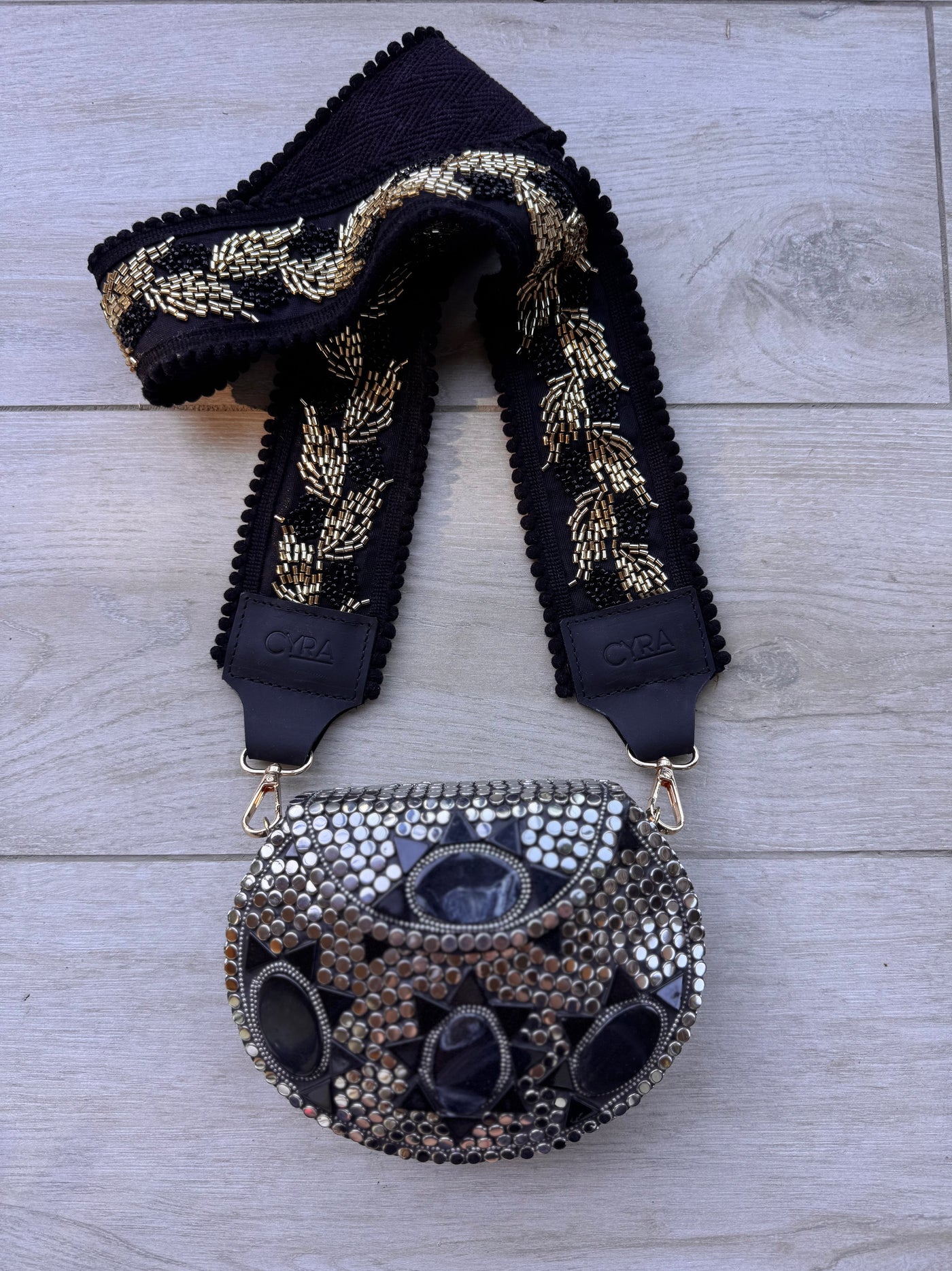 Strap lentejuelas negro