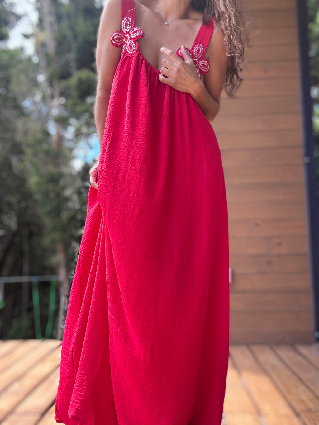 Vestido Flor rojo