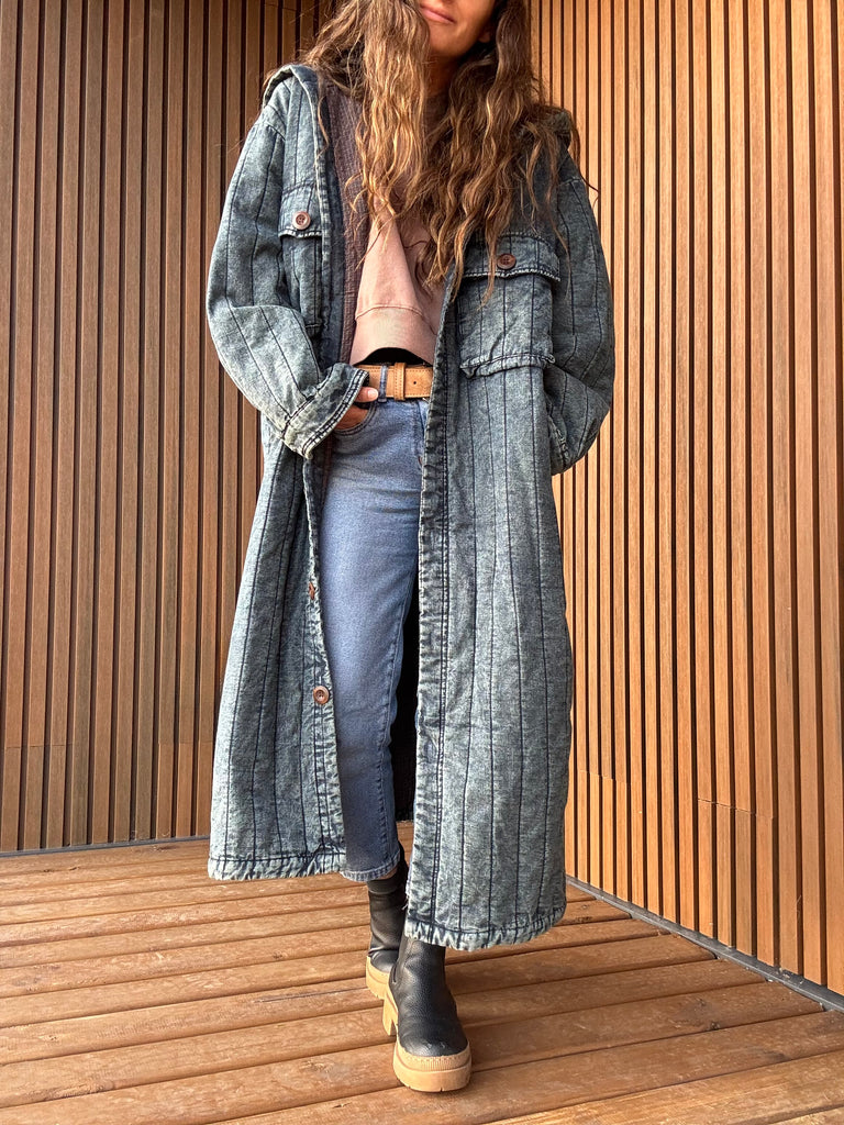 Abrigo jeans azul