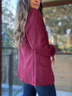Blazer algodón vino