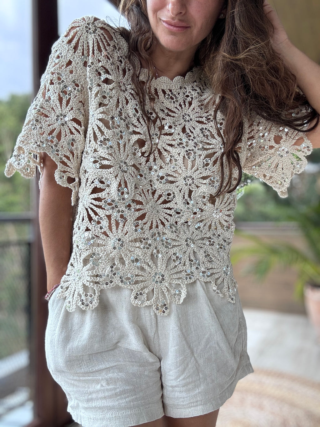 Polera hilo lentejuelas