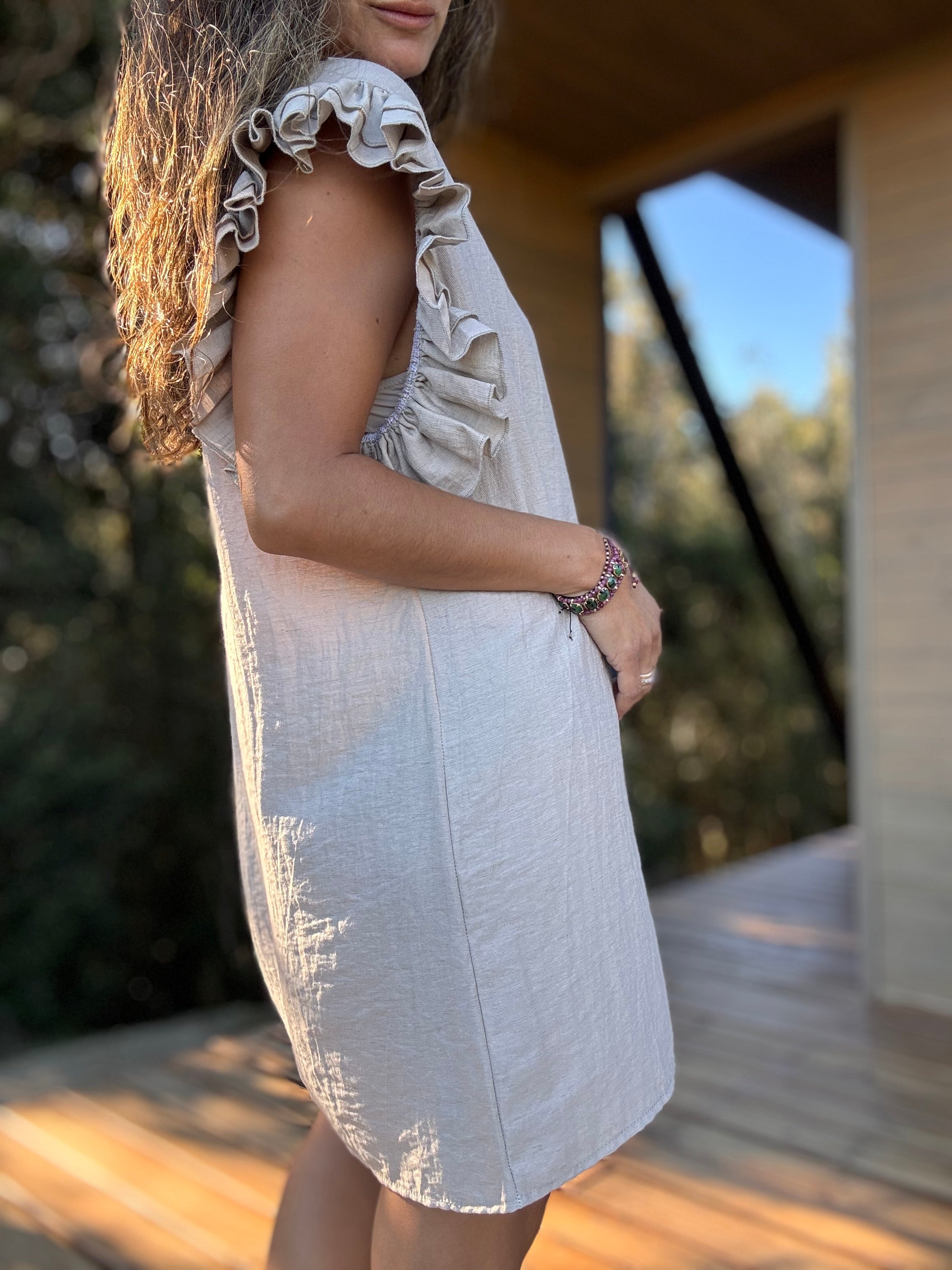 Vestido Elisa crudo - Exclusivo CYRA