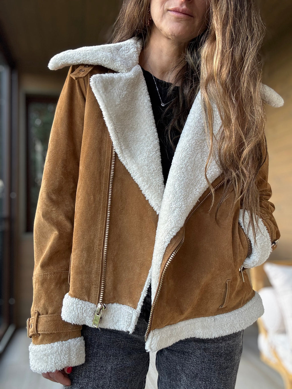 Chaqueta 100% piel marca Zara usada