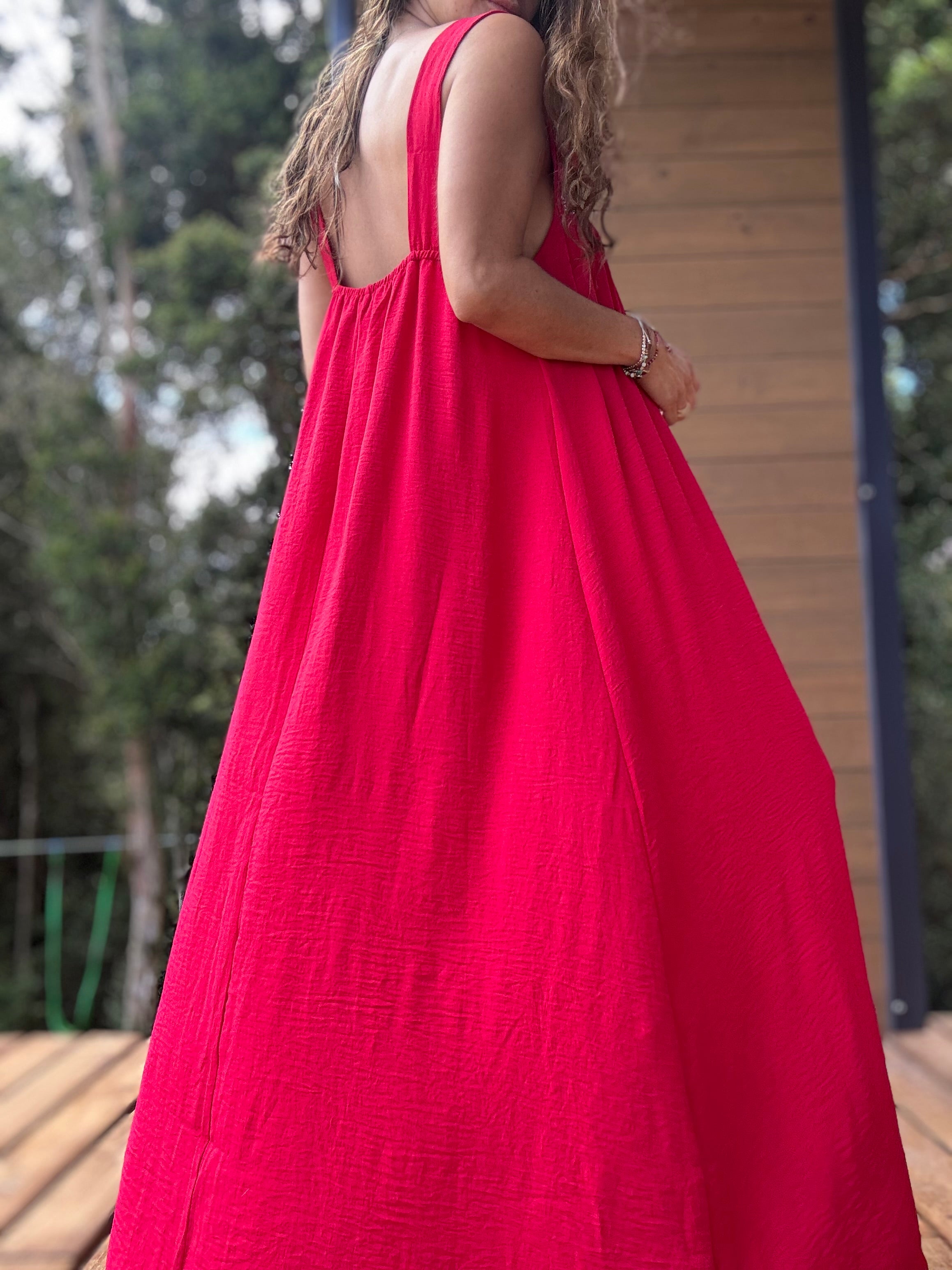 Vestido Flor rojo
