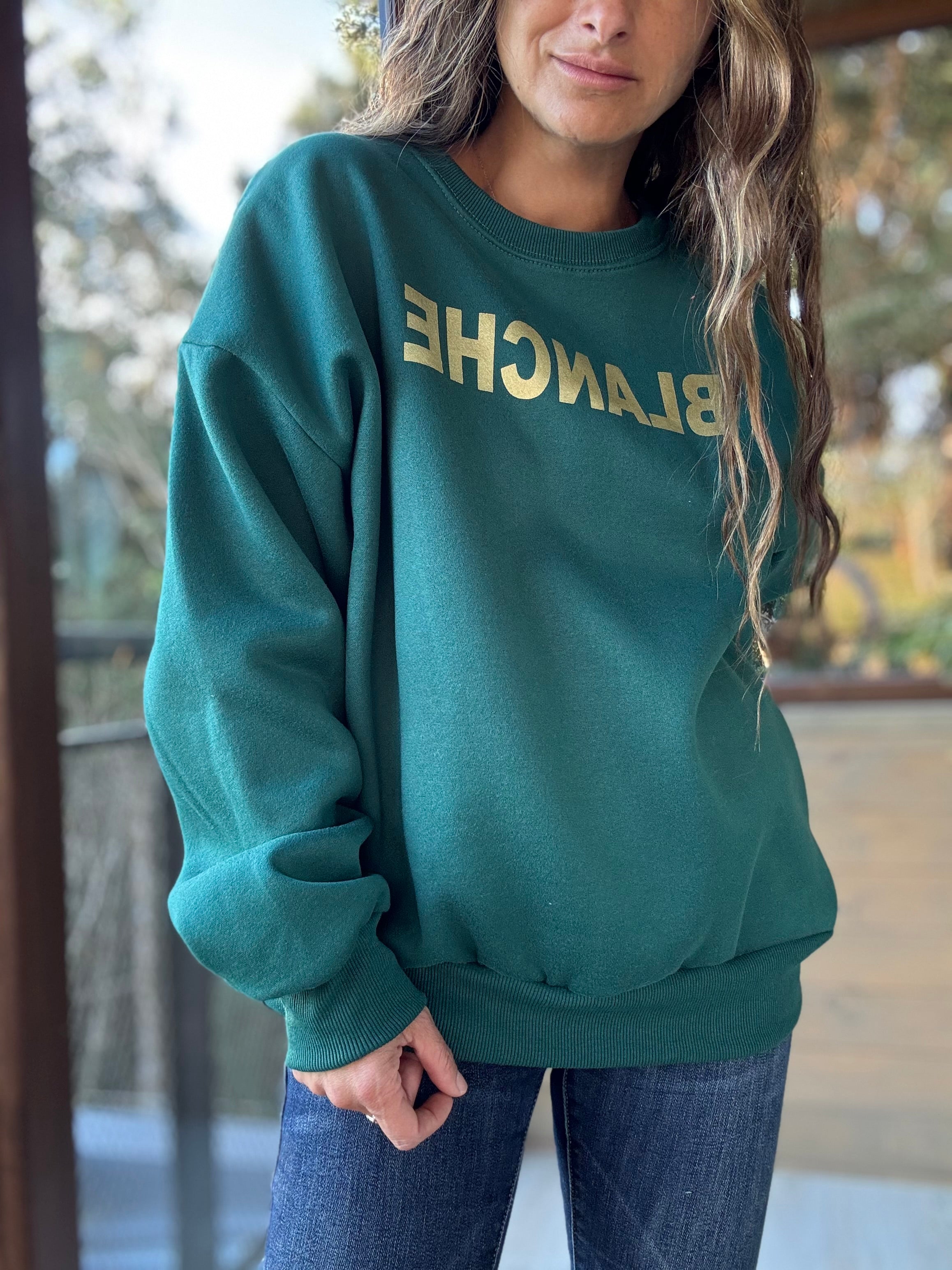 Polerón blanche verde