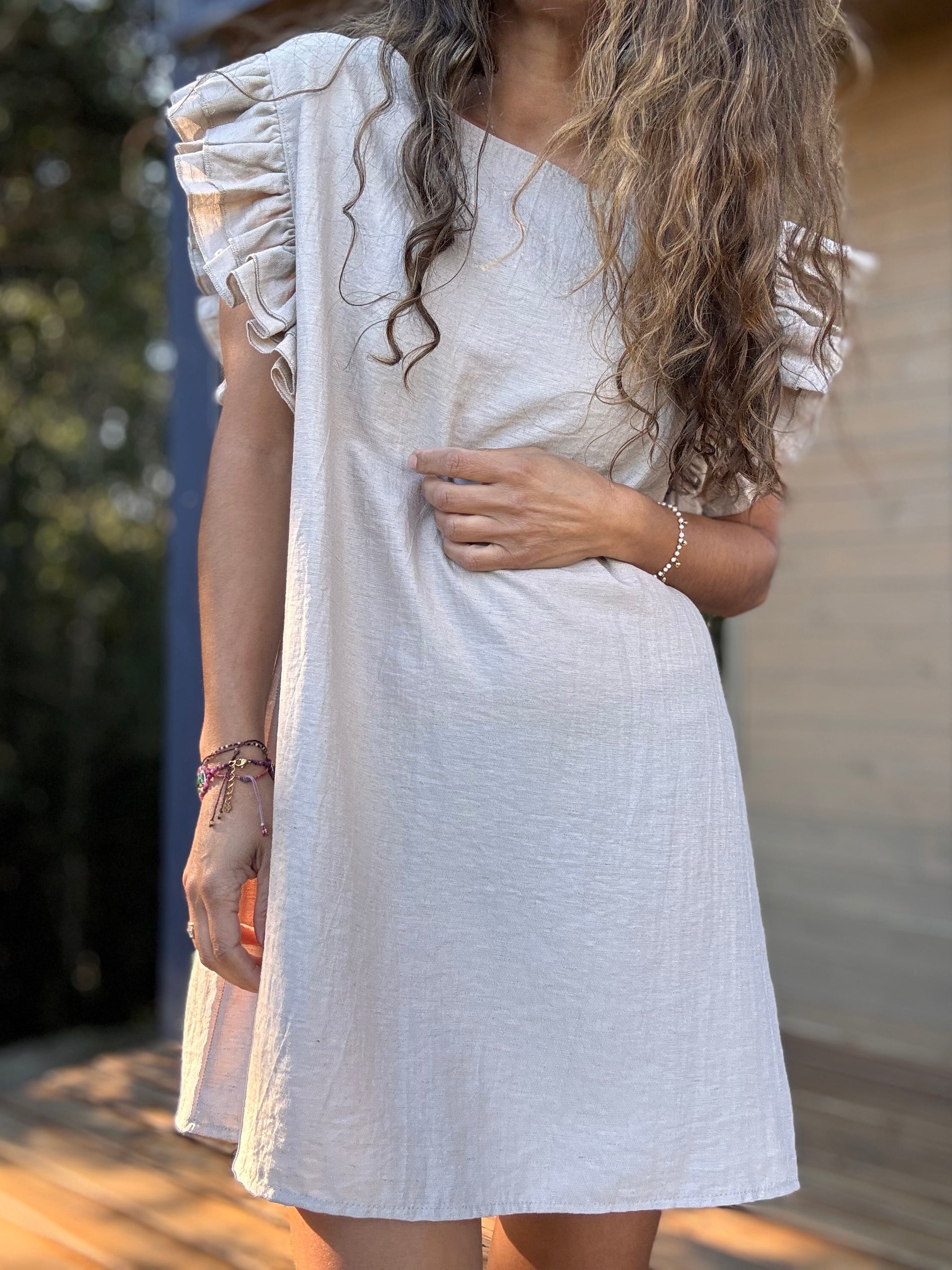 Vestido Elisa crudo - Exclusivo CYRA