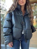Parka impermeable negro
