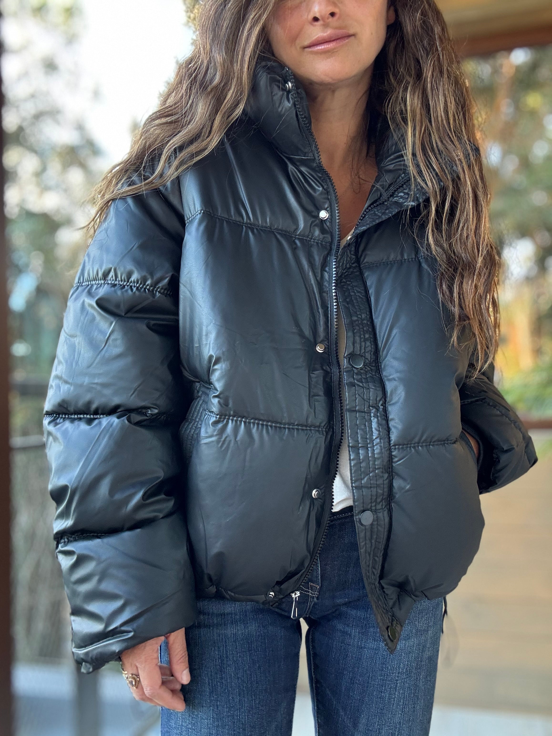 Parka impermeable negro