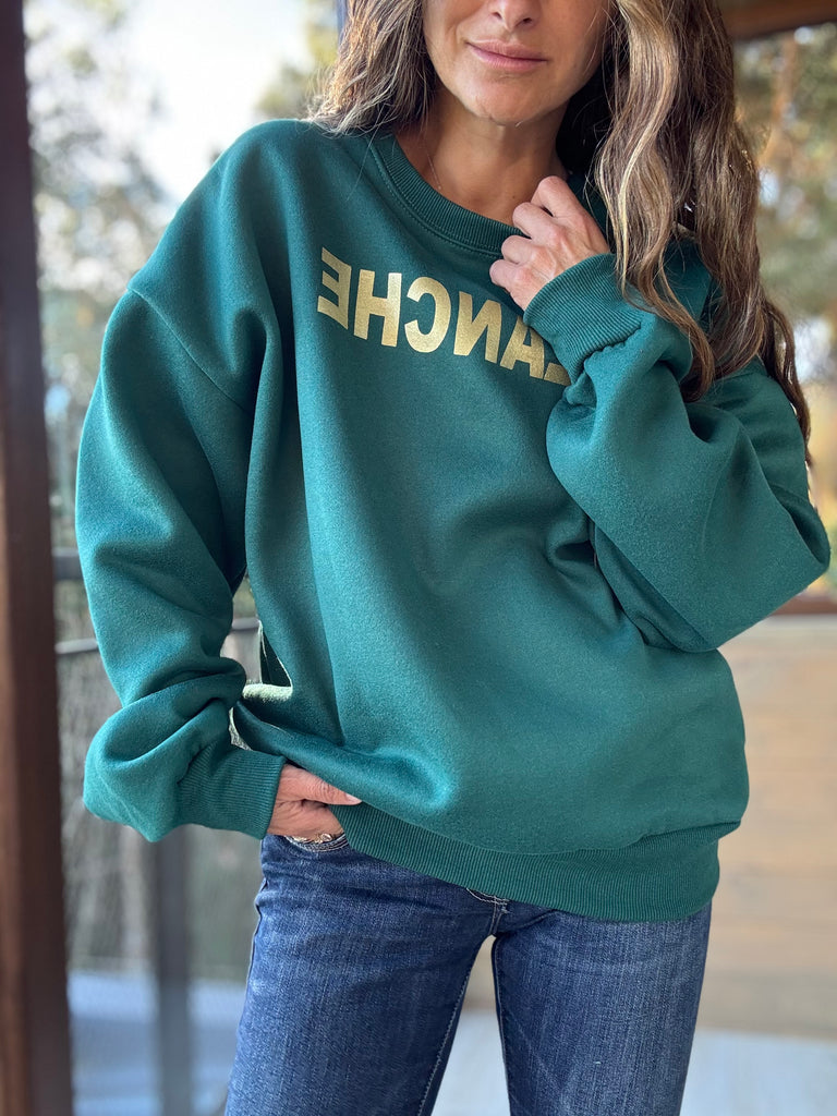 Polerón blanche verde