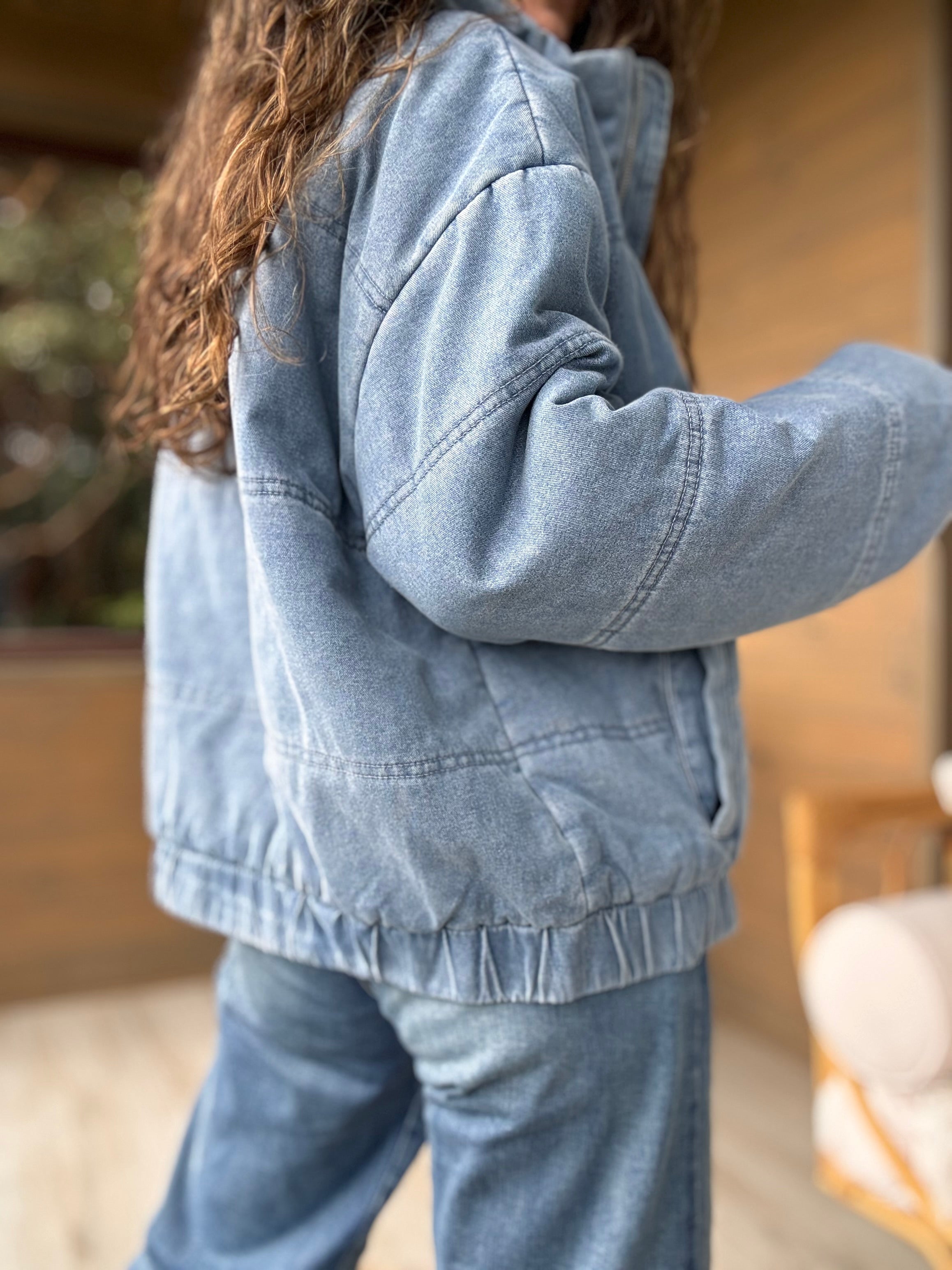 Chaqueta jeans acolchada