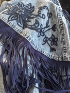 Chaqueta jeans flecos