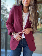 Blazer algodón vino