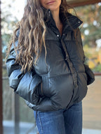 Parka impermeable negro