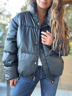 Parka impermeable negro