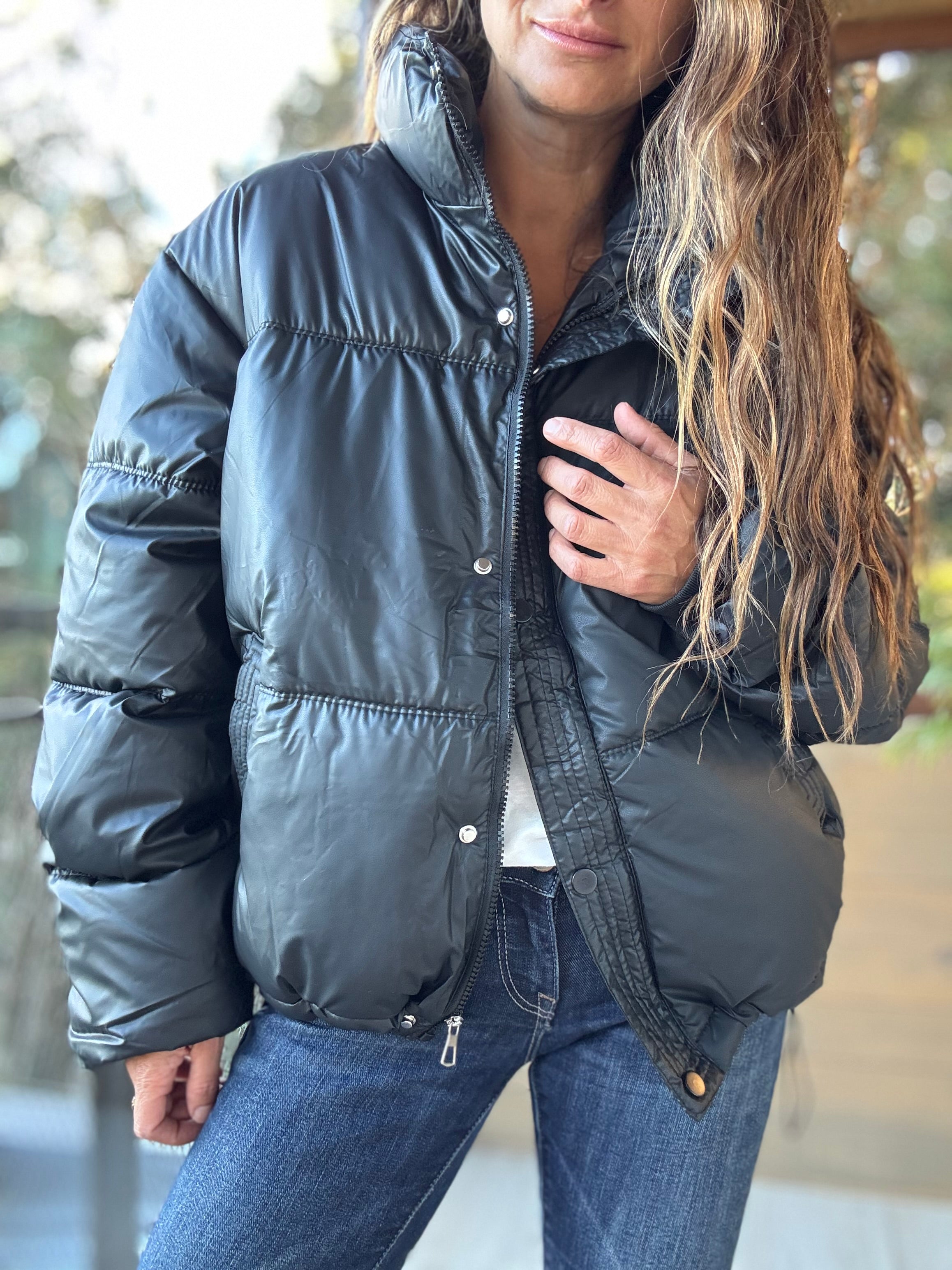 Parka impermeable negro