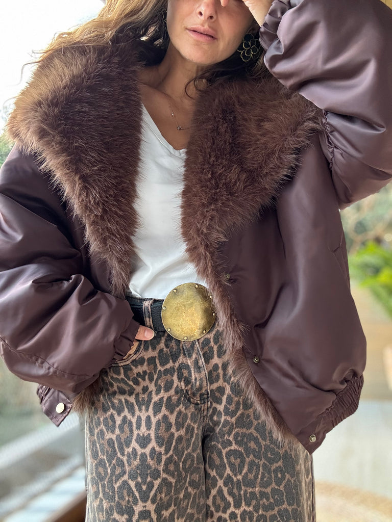 Bomber piel reversible