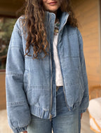 Chaqueta jeans acolchada