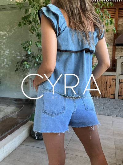 Blusa jeans vuelos