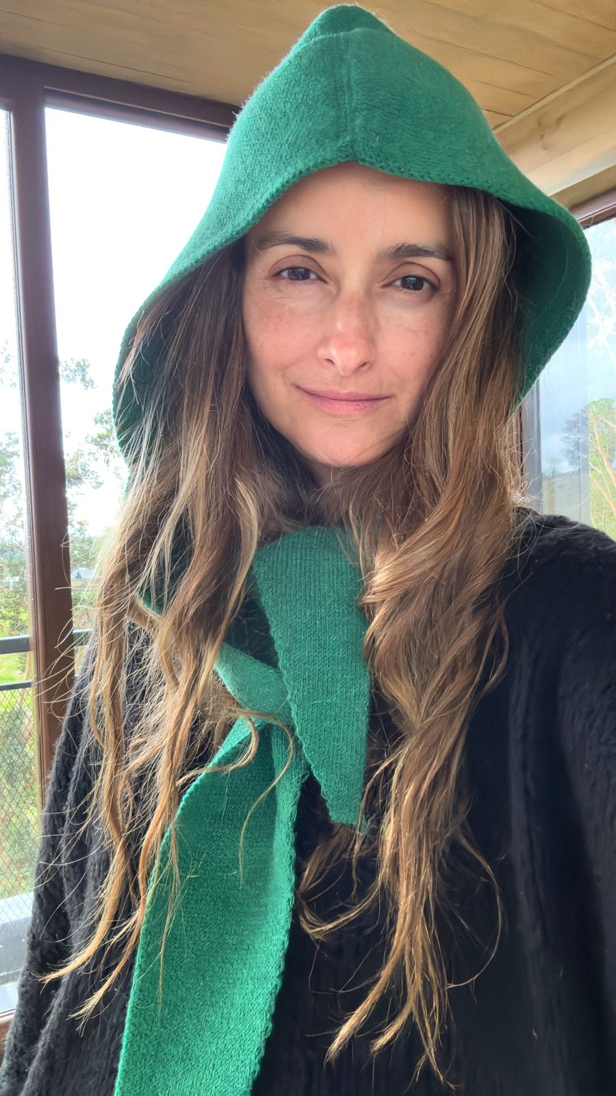 Gorro bufanda lana verde