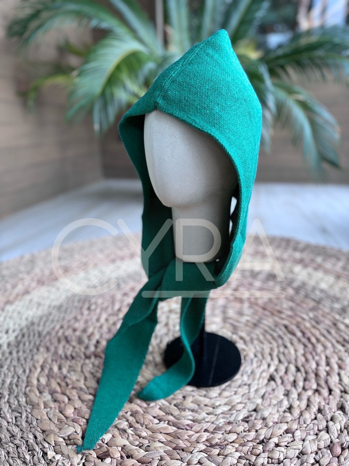 Gorro bufanda lana verde