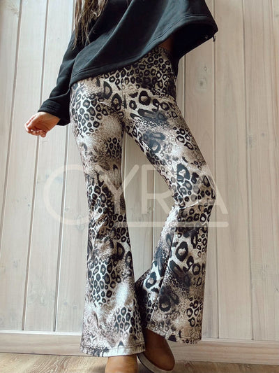Calzas Flare animal print