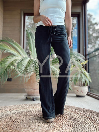 Pants algodón lazo negro