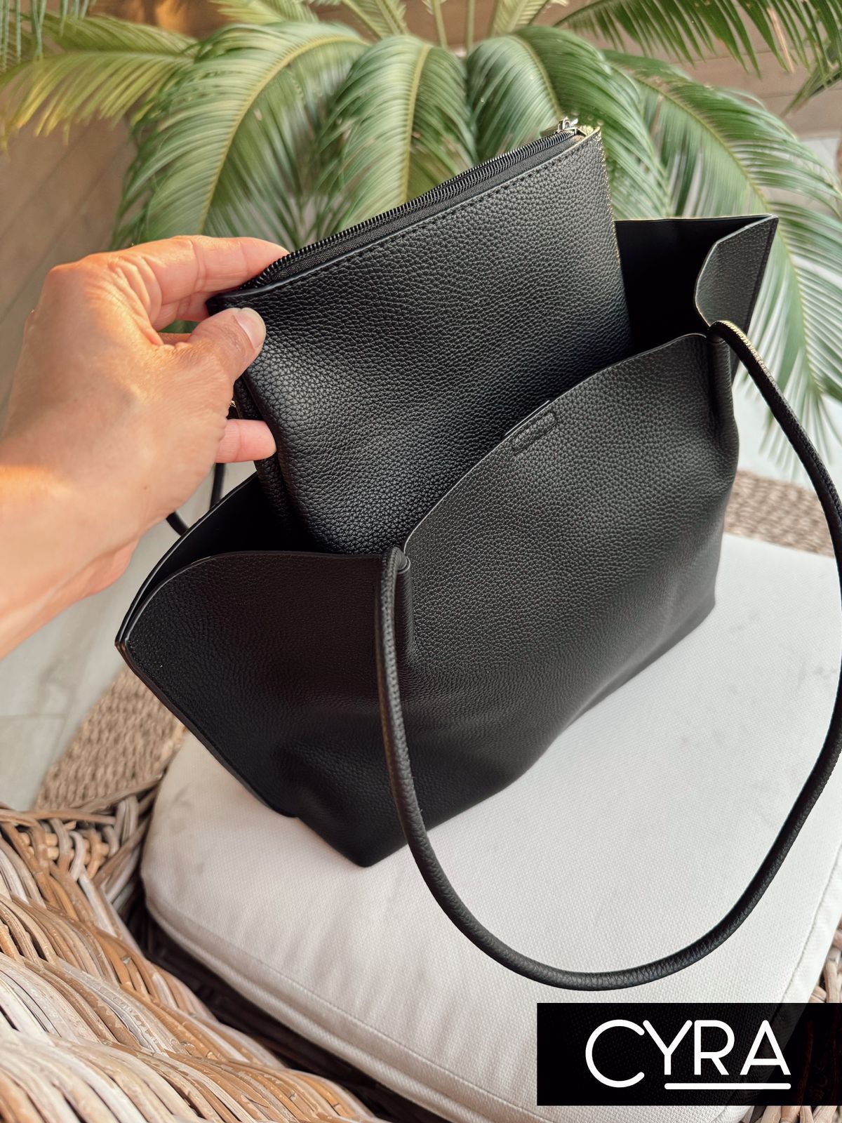 Tote Bag eco cuero negro