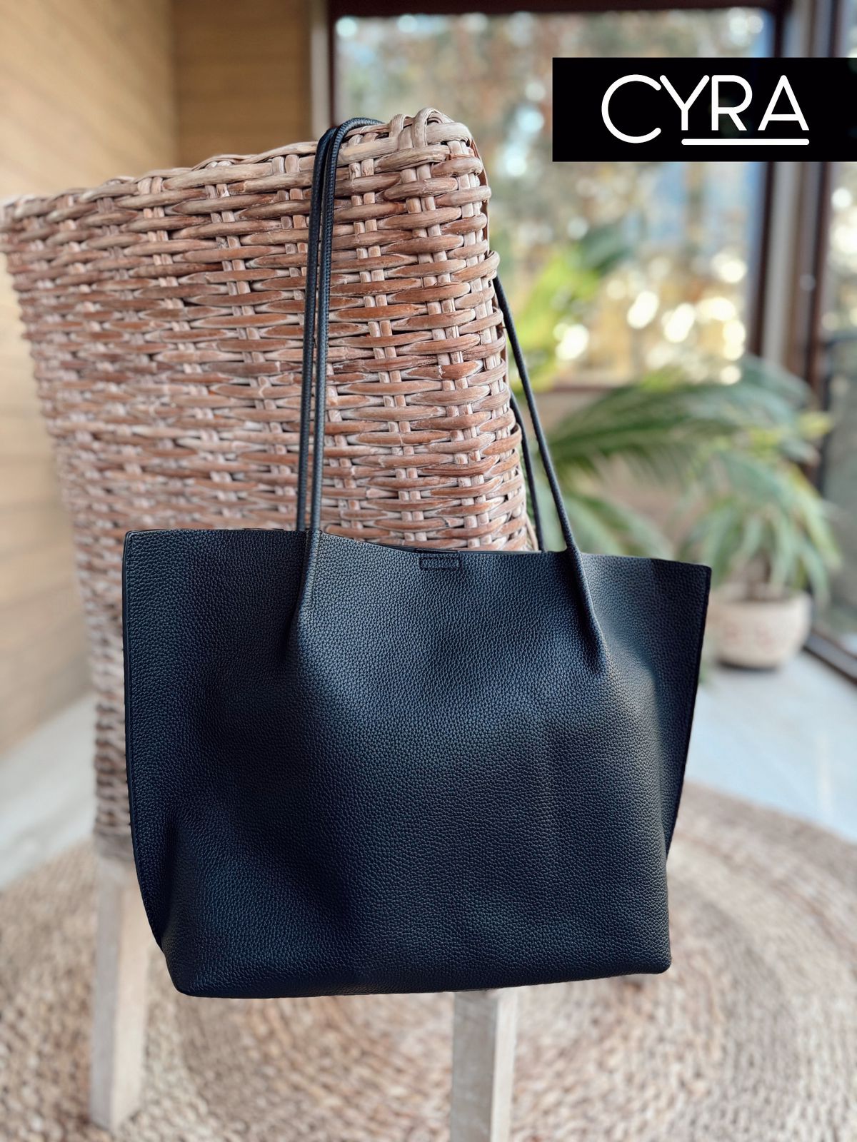 Tote Bag eco cuero negro