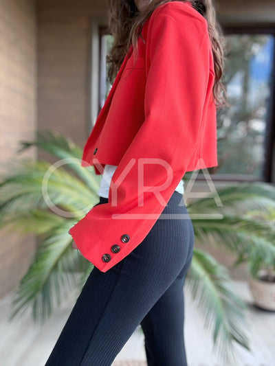 Blazer corto rojo